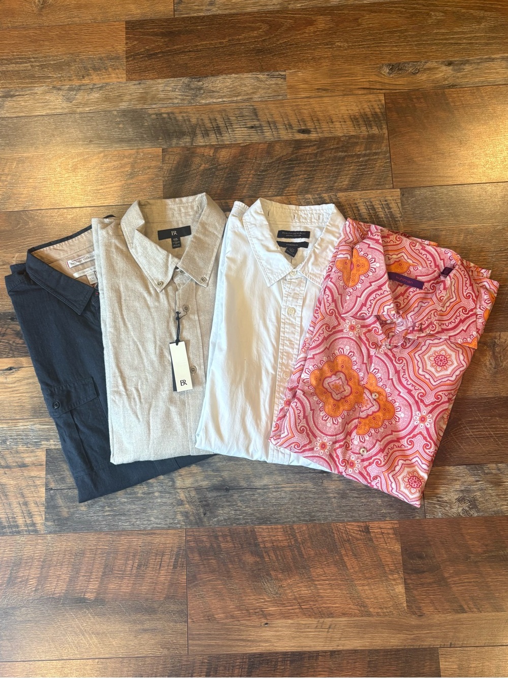 Banana Republic Pink Paisley and Assorted Casual Button-Down Shirts